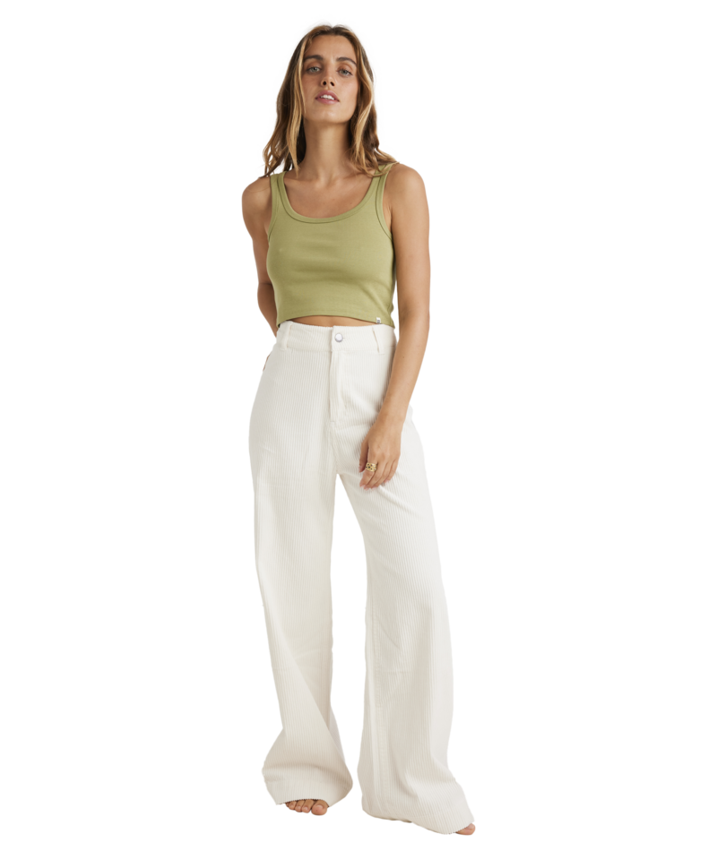 Billabong Palmy Cord Pant in SALT CRYSTAL
