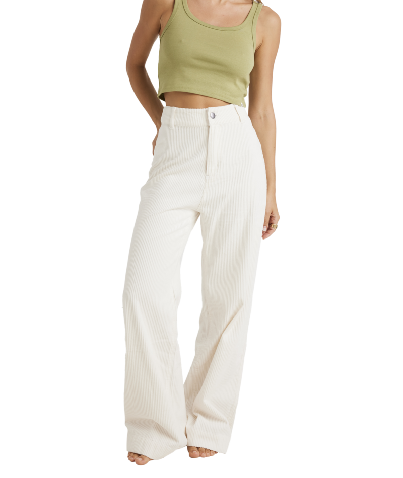 Billabong Palmy Cord Pant in SALT CRYSTAL