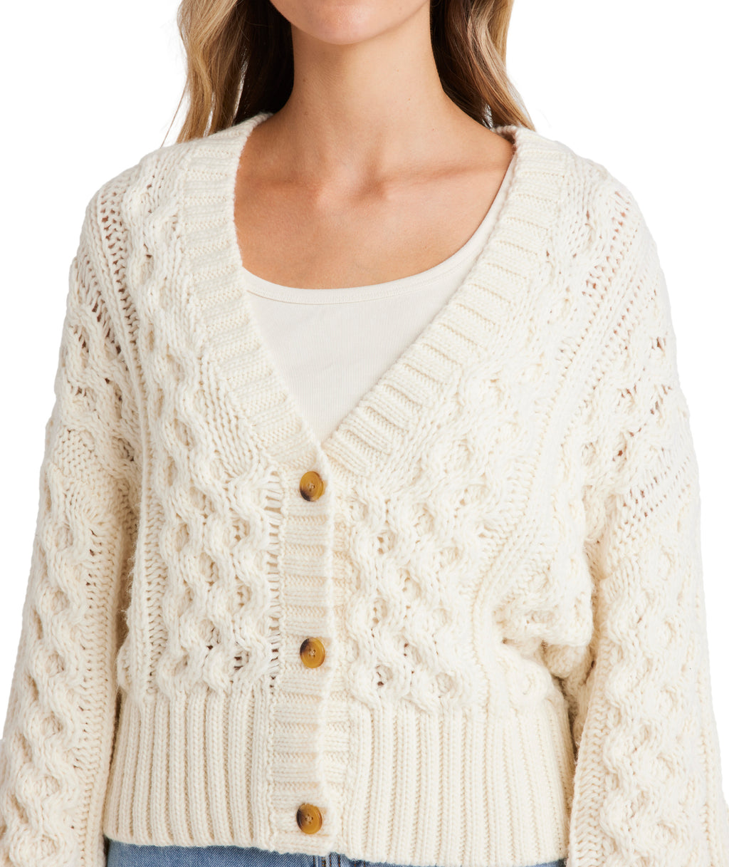 Billabong Montana Cardigan in SALT CRYSTAL