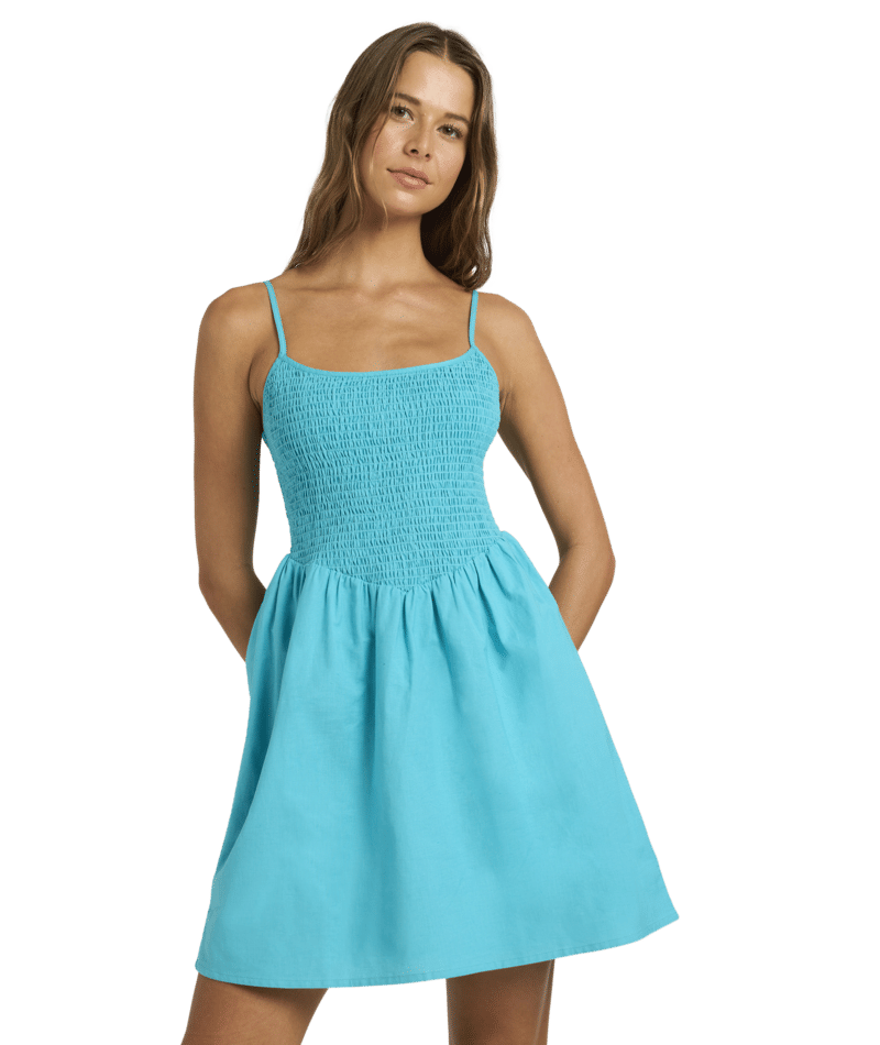 Billabong True Love Mini Dress in MARINE GREEN