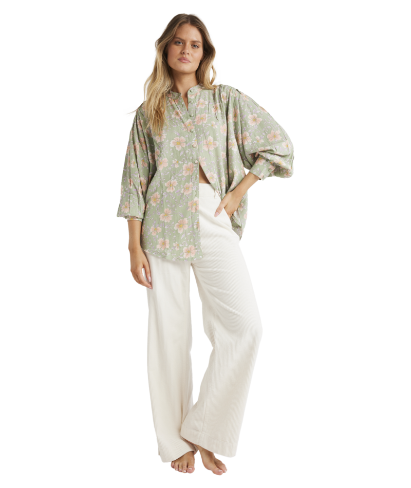 Billabong More To Sea Blouse in PISTACHIO
