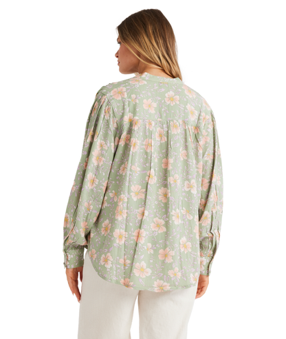 Billabong More To Sea Blouse in PISTACHIO