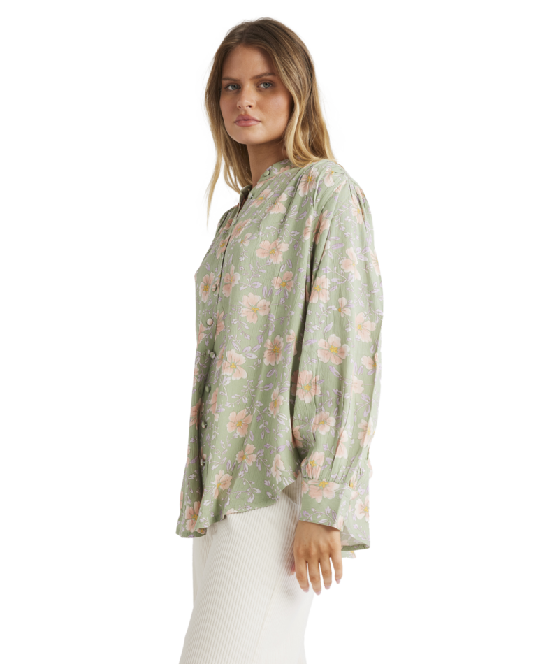 Billabong More To Sea Blouse in PISTACHIO