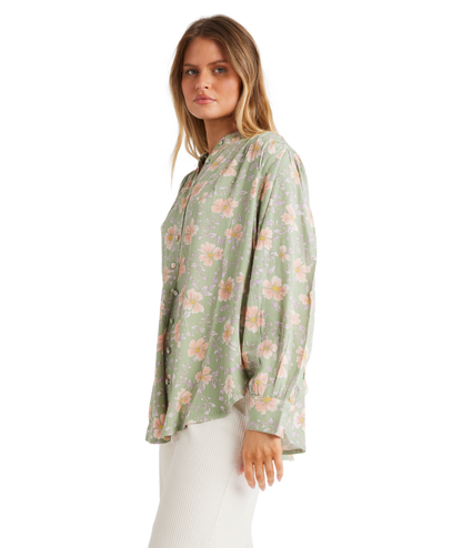 Billabong More To Sea Blouse in PISTACHIO