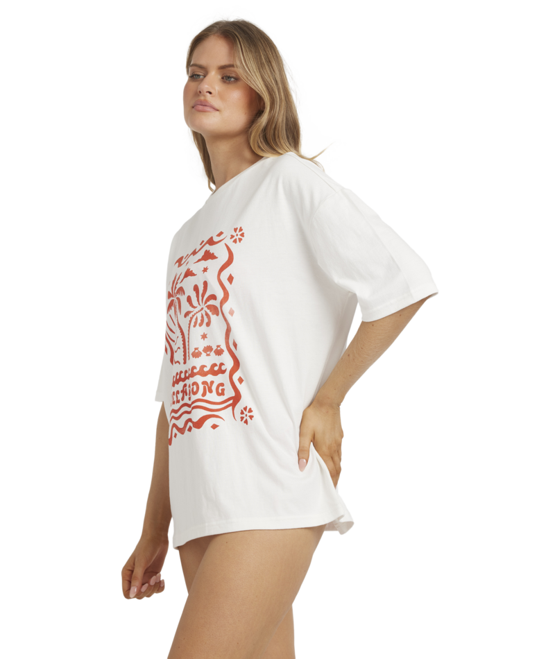 Billabong Coco Palm Tee in SALT CRYSTAL