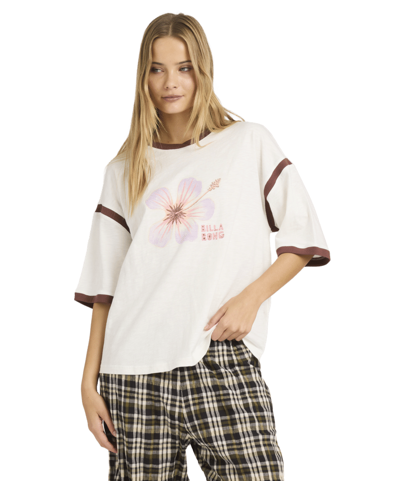 Billabong All Day Paradise Tee in SALT CRYSTAL