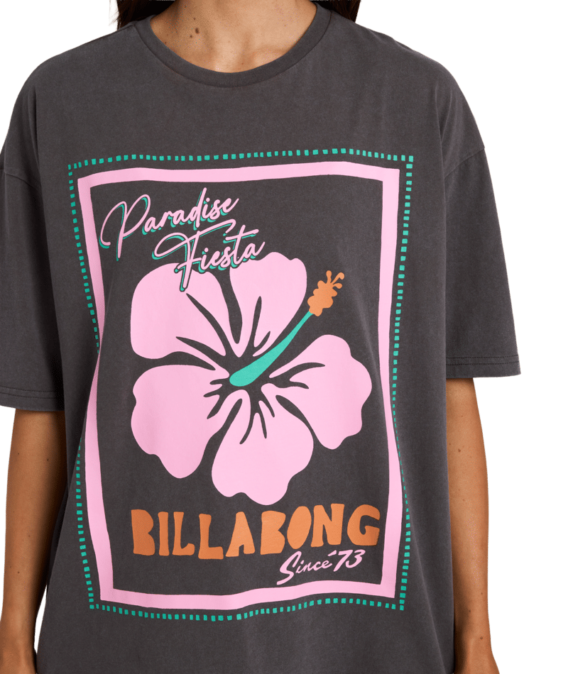 Billabong Paradise Fiesta Tee in OFF BLACK