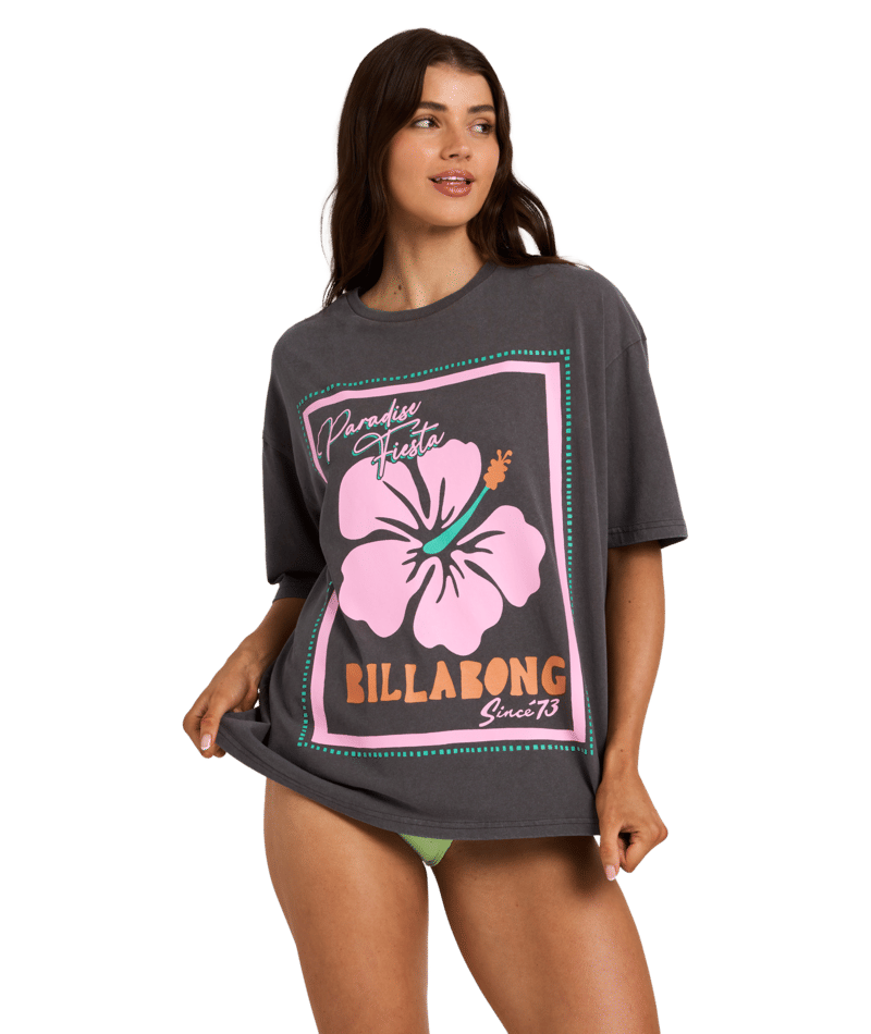 Billabong Paradise Fiesta Tee in OFF BLACK