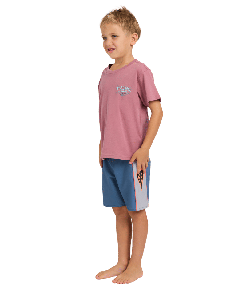 Billabong Groms Heritage Arch Ss in RED DAHLIA