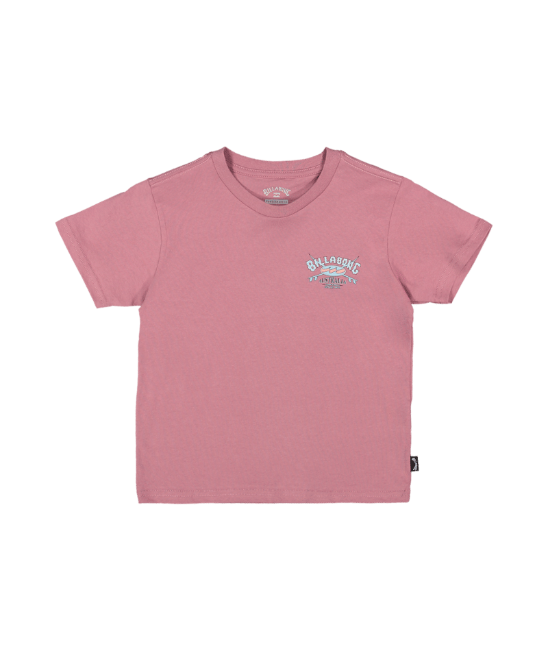 Billabong Groms Heritage Arch Ss in RED DAHLIA