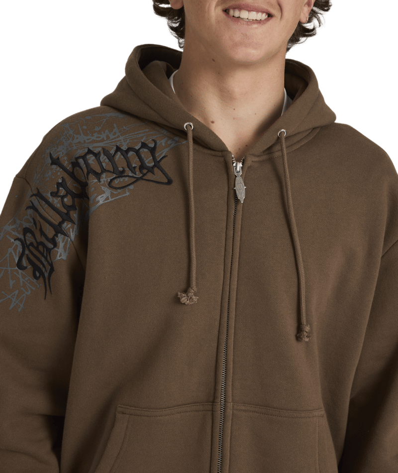 Billabong Immortal Blast Zip Thru Hood in GRAVEL