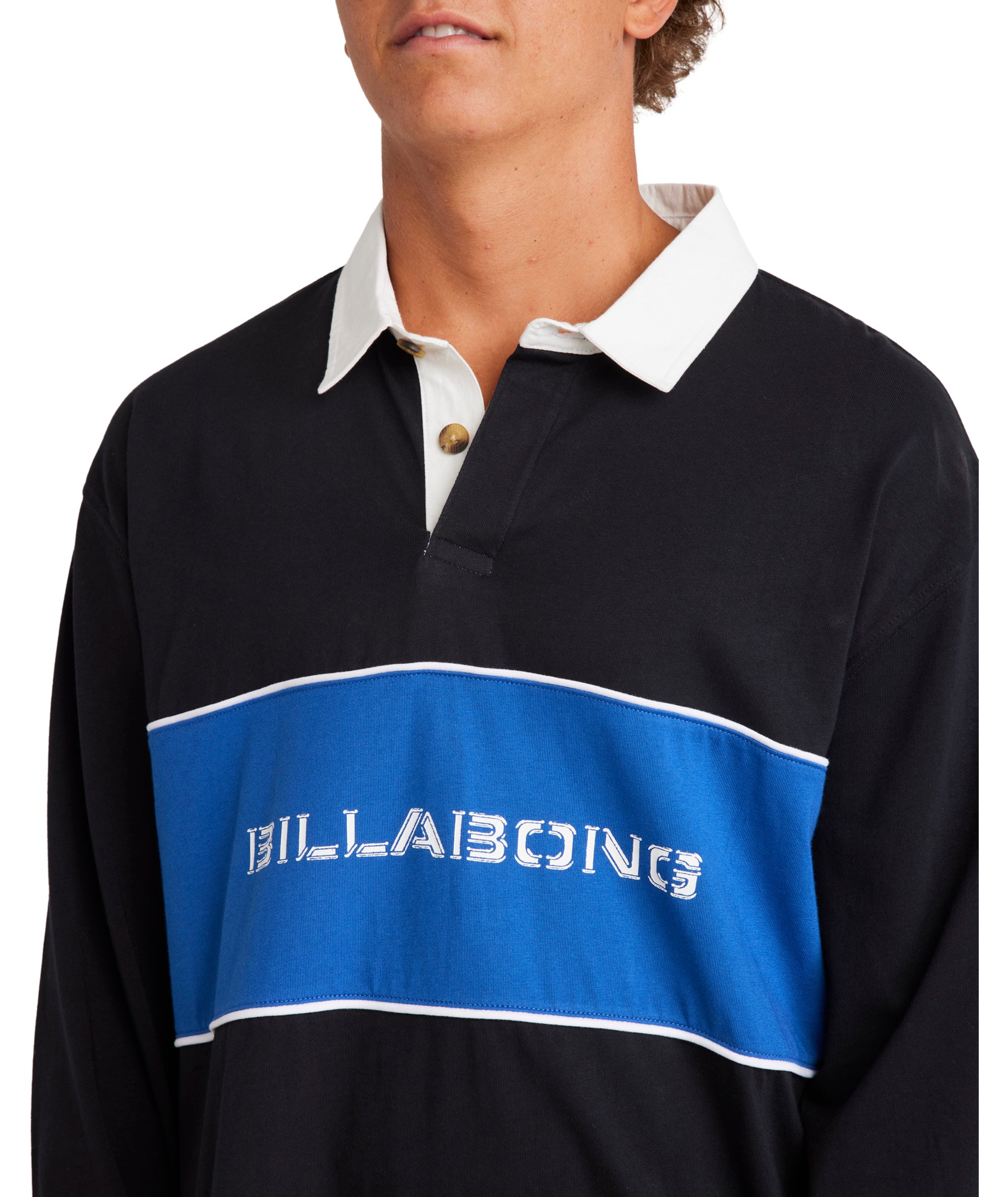 Billabong Warped Ls Rugby in BLACK