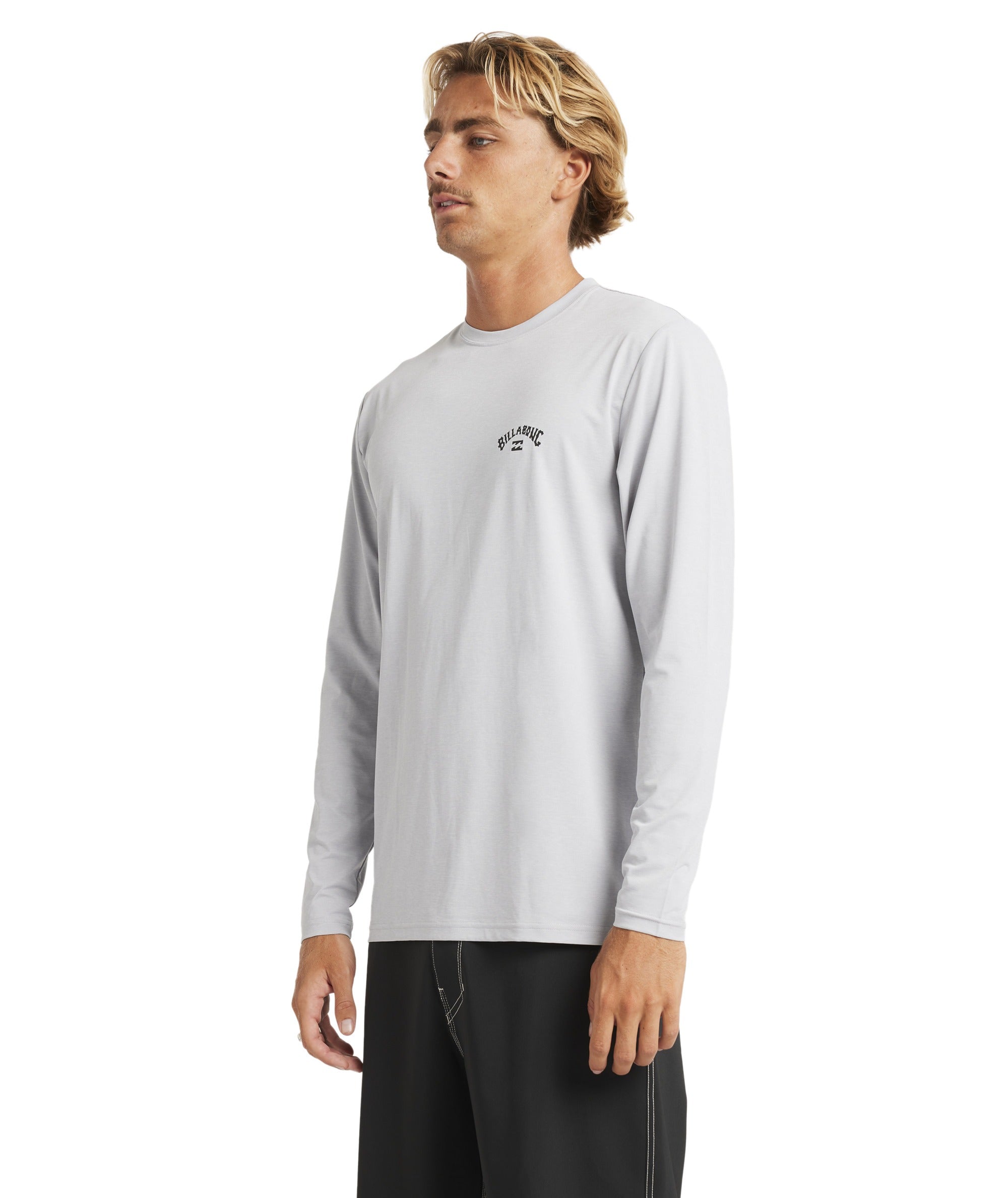 Billabong Shoreline Lf Ls in LIGHT GREY HEATHER