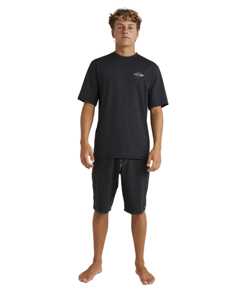 Billabong Diamond Shoreline Lf Ss in BLACK HEATHER