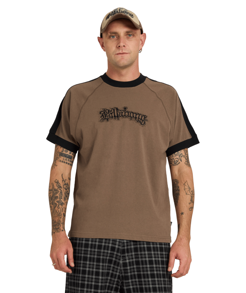 Billabong Creed Panel Tee in CAVA