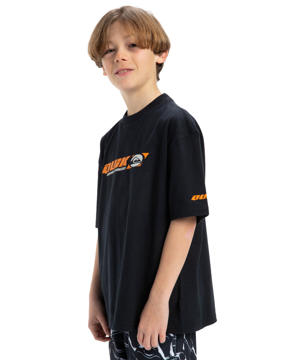 Quiksilver Stencil Ss Yth in BLACK