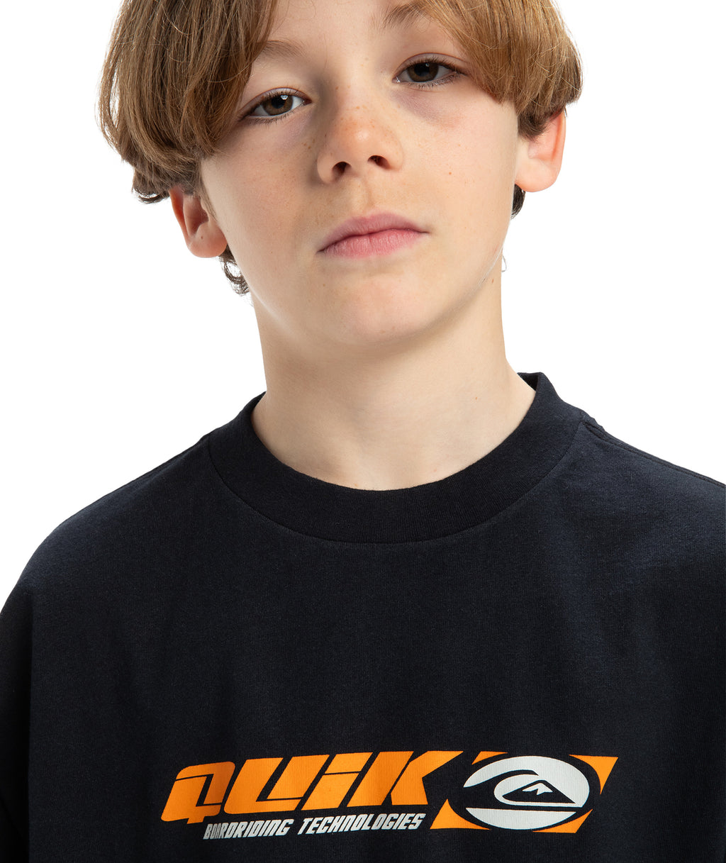 Quiksilver Stencil Ss Yth in BLACK