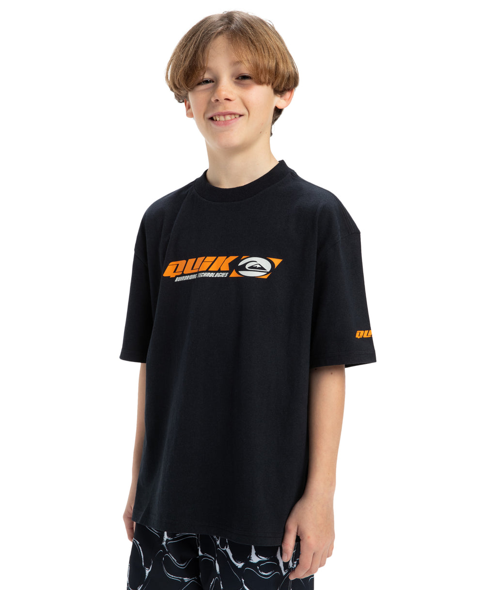 Quiksilver Stencil Ss Yth in BLACK