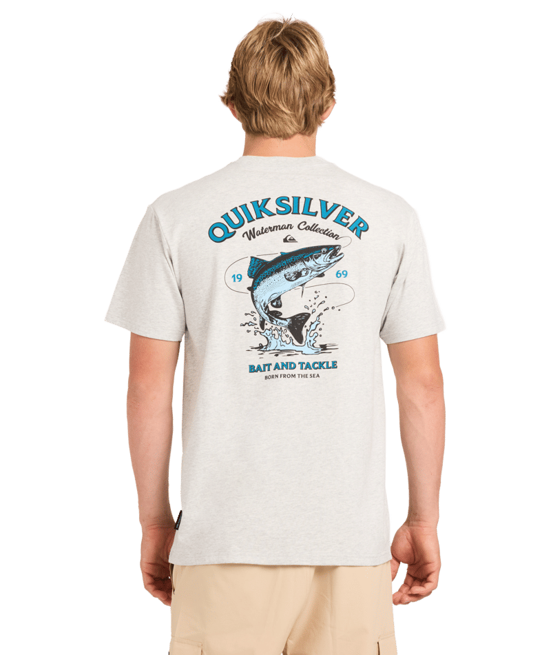 Quiksilver Salty Lines Ss in LIGHT GREY HEATHER