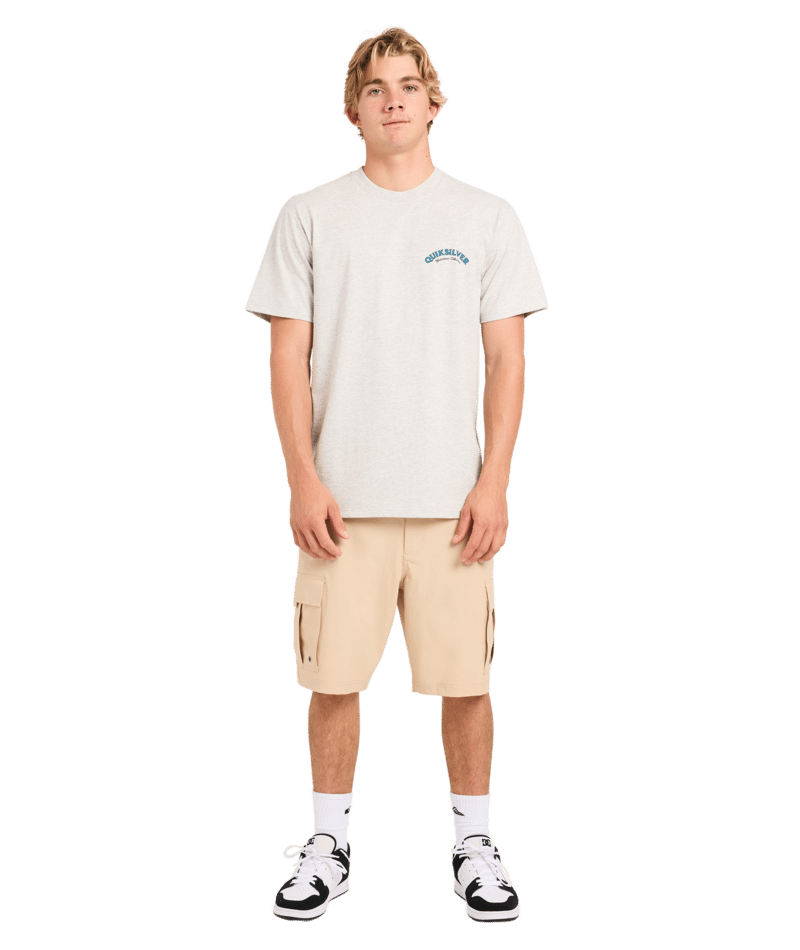 Quiksilver Salty Lines Ss in LIGHT GREY HEATHER