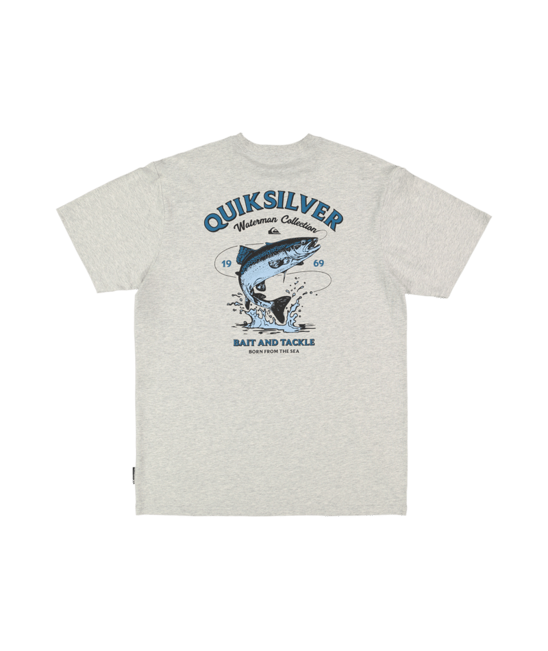 Quiksilver Salty Lines Ss in LIGHT GREY HEATHER