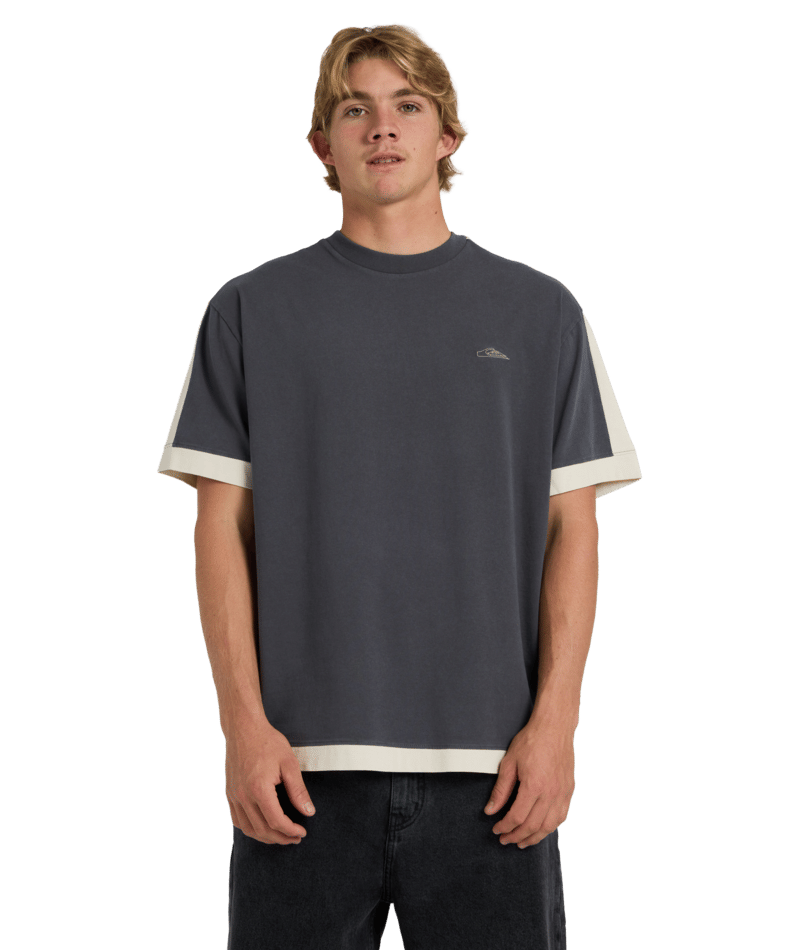 Quiksilver Av-2 Knit Top in ACID WASH/BONE WHITE