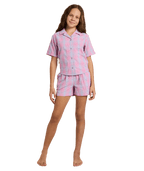 Roxy Rg Phoebe Check Short in FUCHSIA PINK