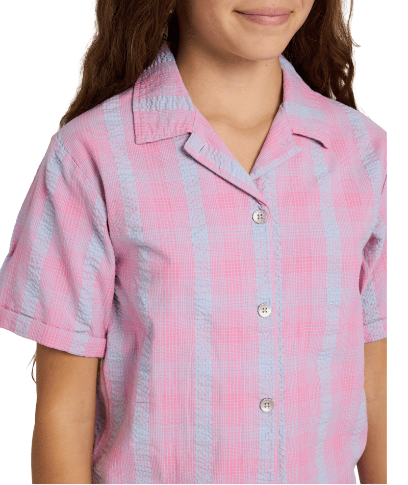 Roxy Rg Phoebe Check Shirt in FUCHSIA PINK