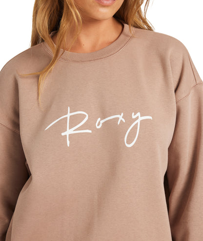 Roxy Perfect Place Crew Brushed in PORTABELLA