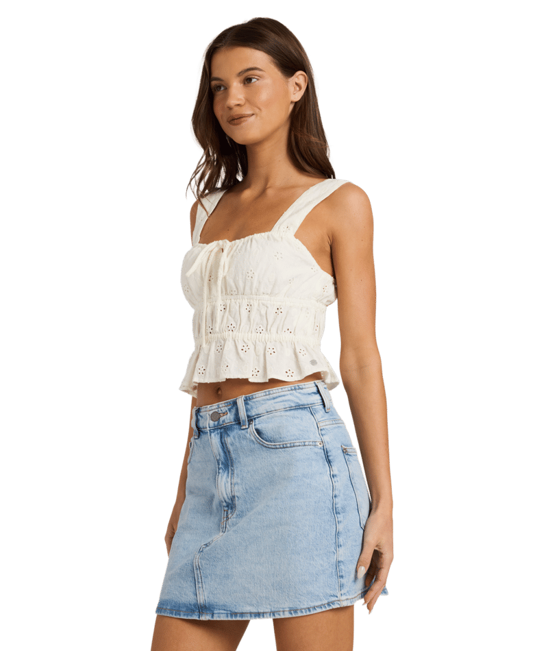 Roxy Lucky One Sunset Mist Top in COCONUT MILK