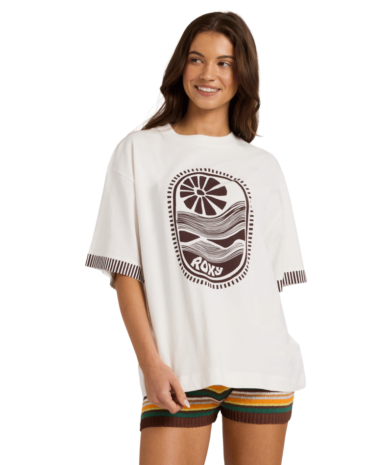 Roxy Sunscape Tee in COCONUT MILK