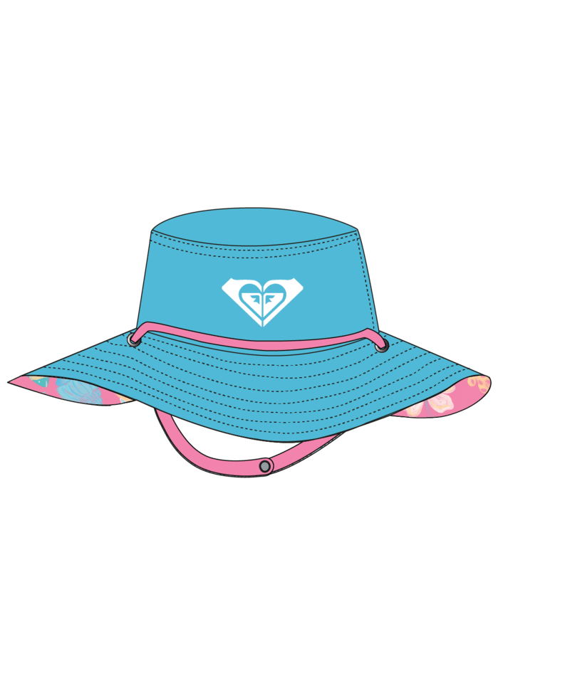 Roxy Tw Ocean Lover Beach Hat in PINK CARNATION OCEAN LOVE