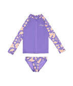 Roxy Plumeria Love Ls Lycra Set in DAHLIA PURPLE PLUMERIA LOVE