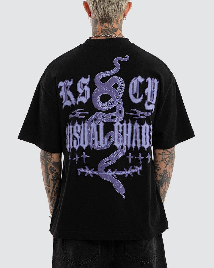 Kiss Chacey Mamba Street Tee in Anthracite Black