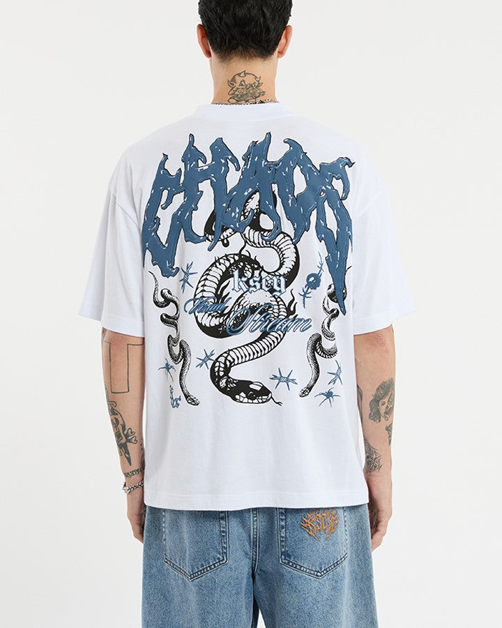 Kiss Chacey Clusters Street Tee in Optical White