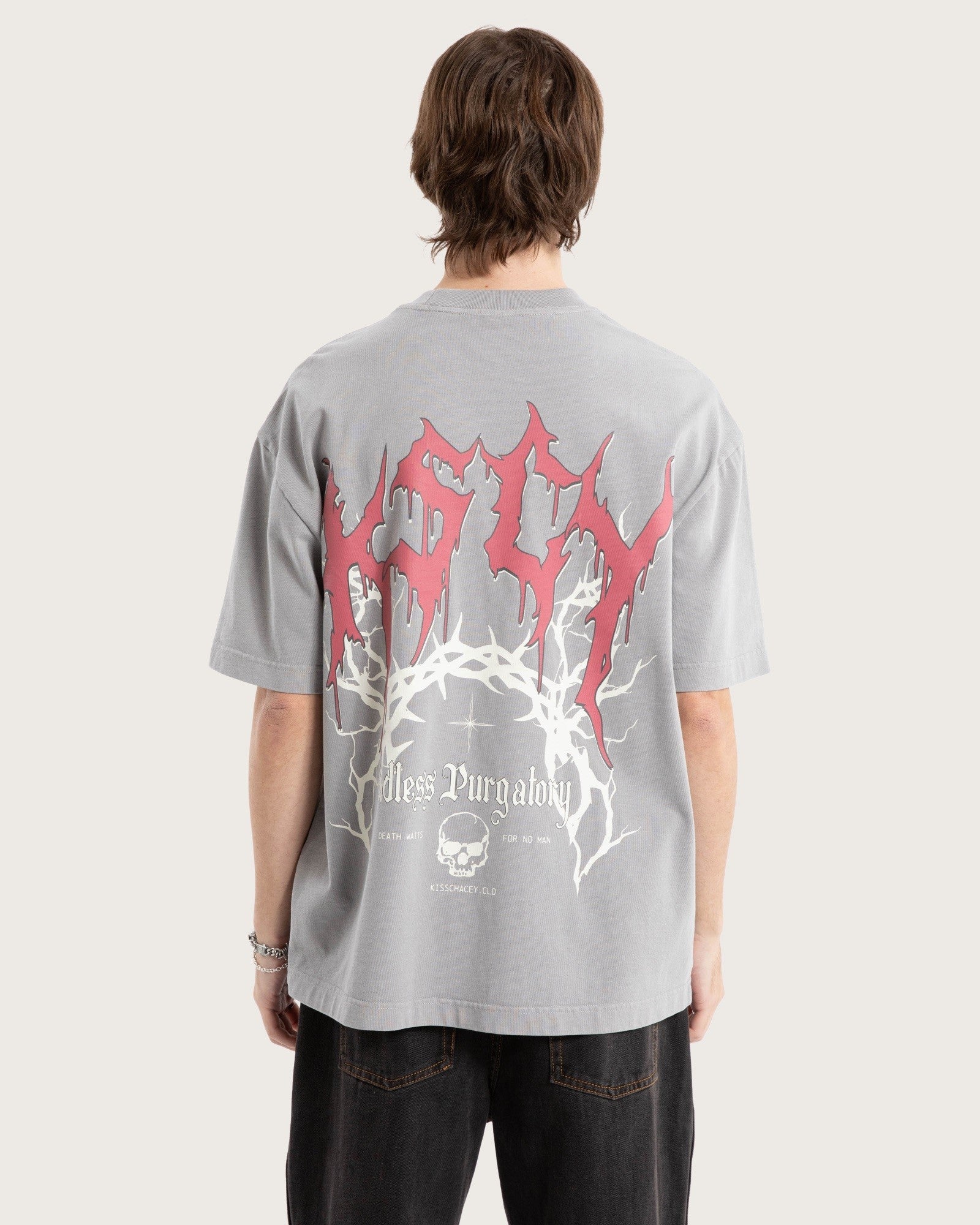 Kiss Chacey Endless Street Tee in Pigment Silver Sconce