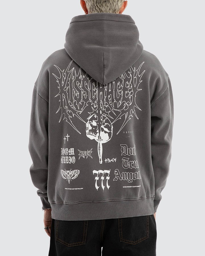 Kiss Chacey Wrath Relaxed Hoodie in Pigment Boulevard