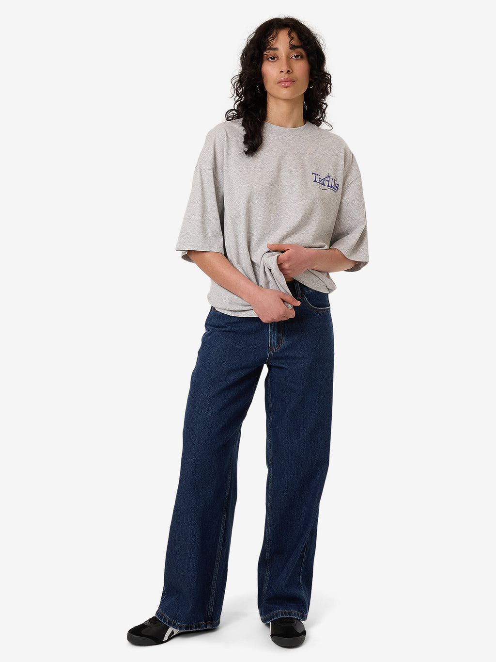 Thrills Ambient Connection Oversized Tee - Snow Marle in Snow Marle