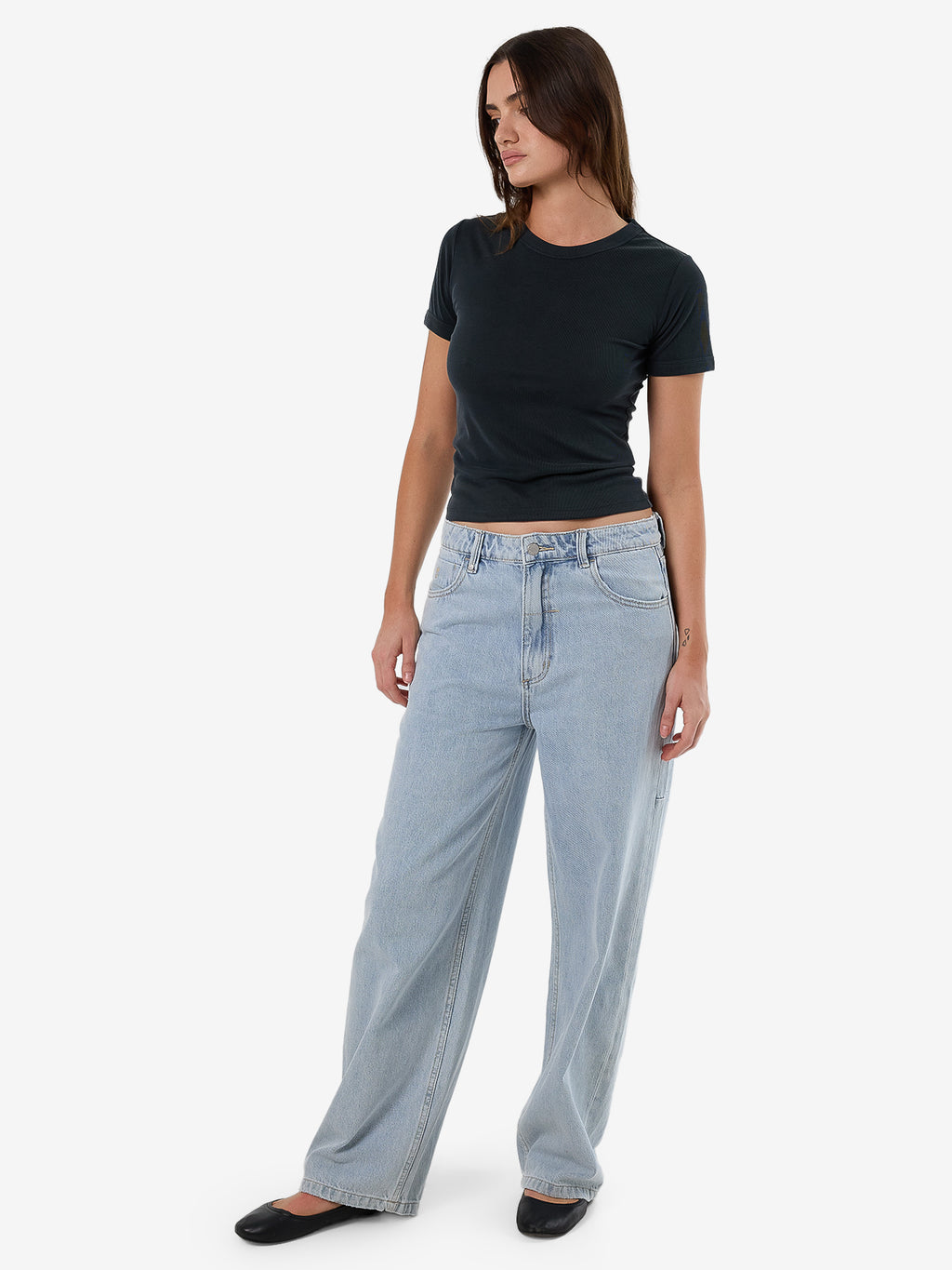 Thrills Tc Micro Rib Tee - Shadow in Shadow