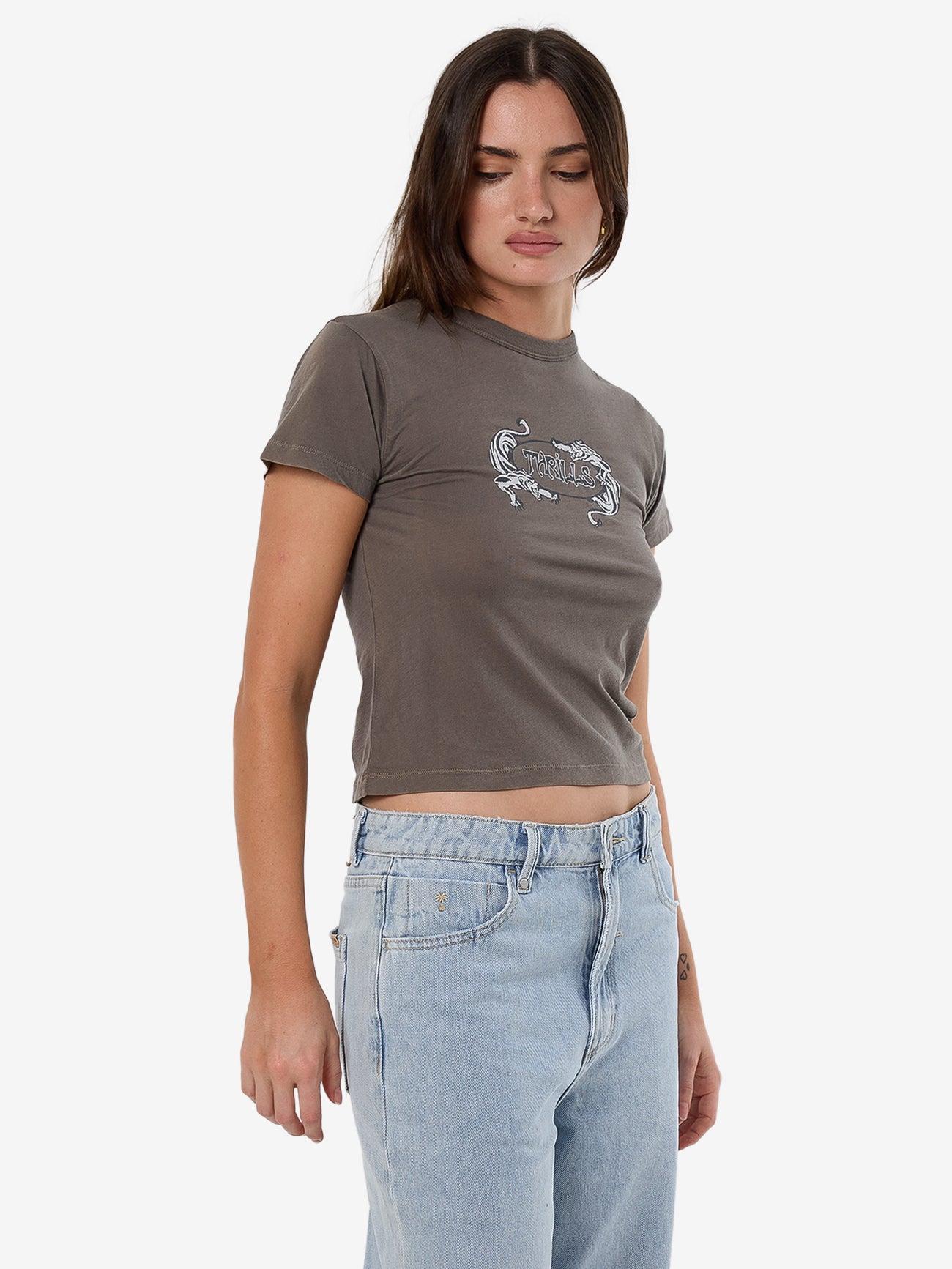 Thrills Decisions Boy Tee - Charcoal Rose in Charcoal Rose