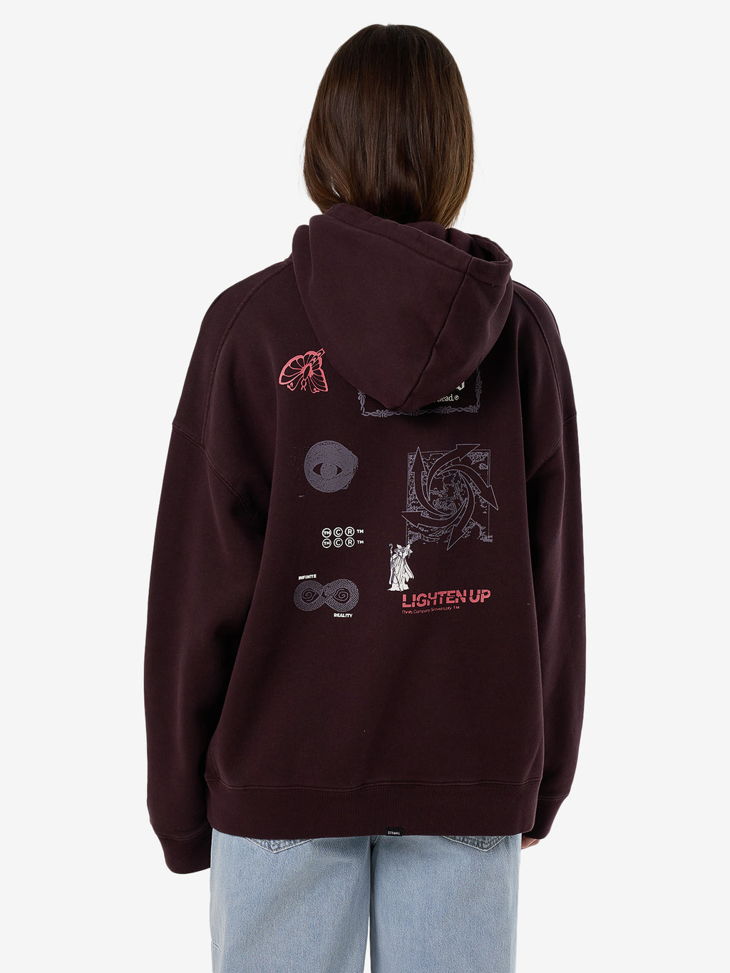 Thrills Lighten Up Cocoon Panel Hood - Deep Plum in Deep Plum
