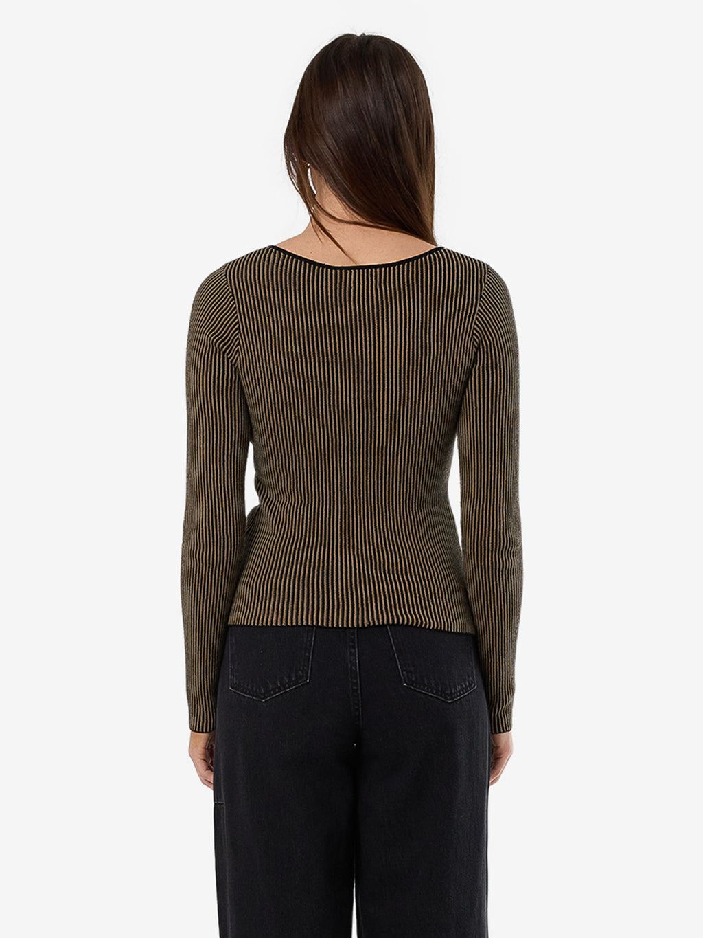 Thrills Natural Causes Reversible Knit Top - Clove in Clove