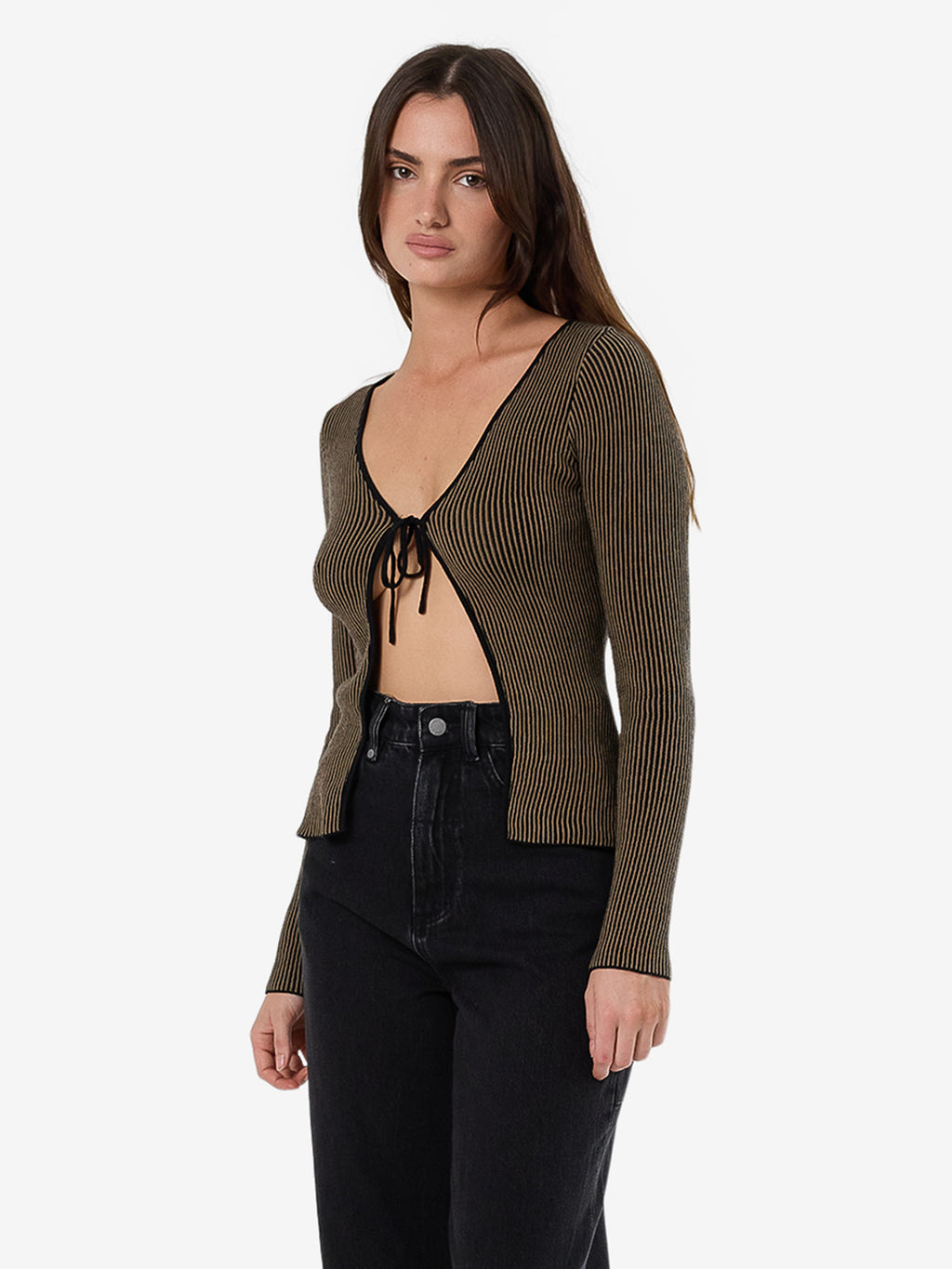 Thrills Natural Causes Reversible Knit Top - Clove in Clove