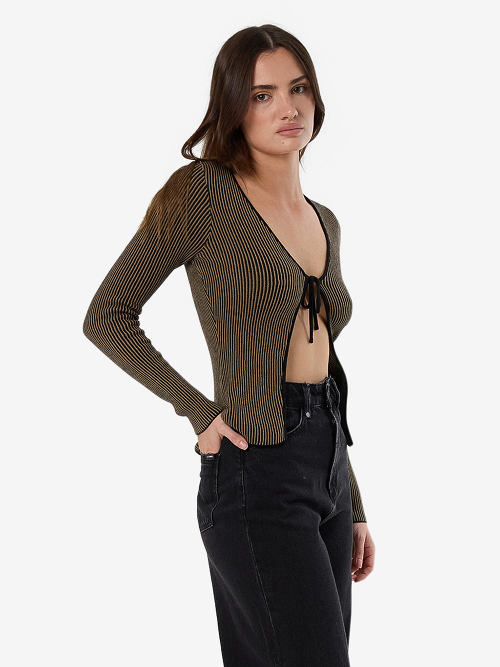 Thrills Natural Causes Reversible Knit Top - Clove in Clove