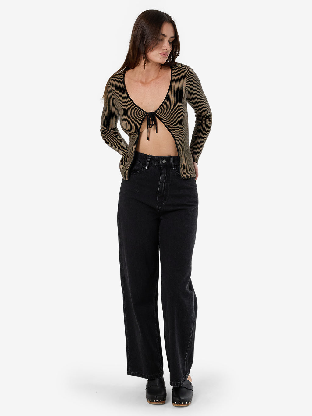 Thrills Natural Causes Reversible Knit Top - Clove in Clove