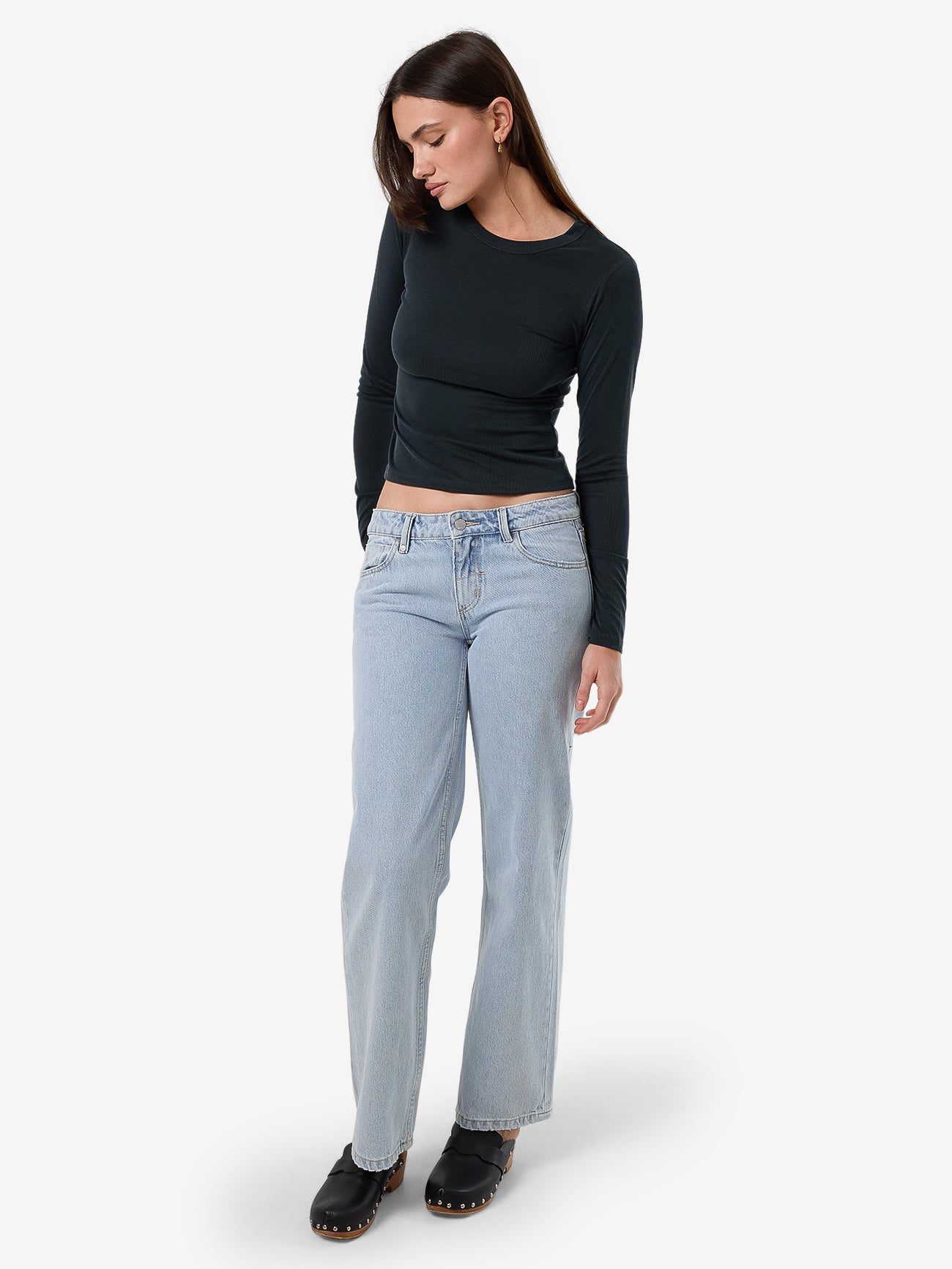 Thrills Ryden Micro Rib Top - Shadow in Shadow