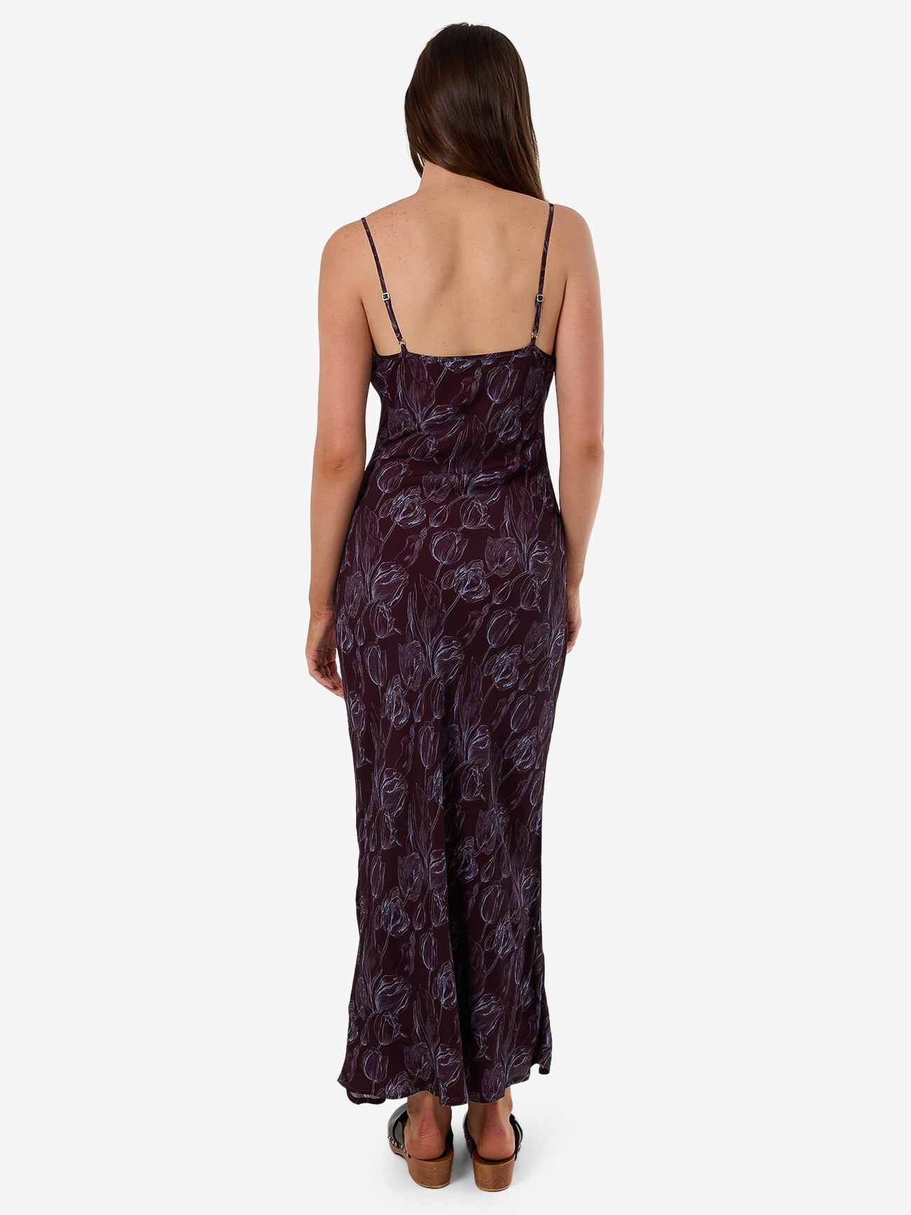 Thrills Oracle Floral Maxi Dress - Deep Plum in Deep Plum