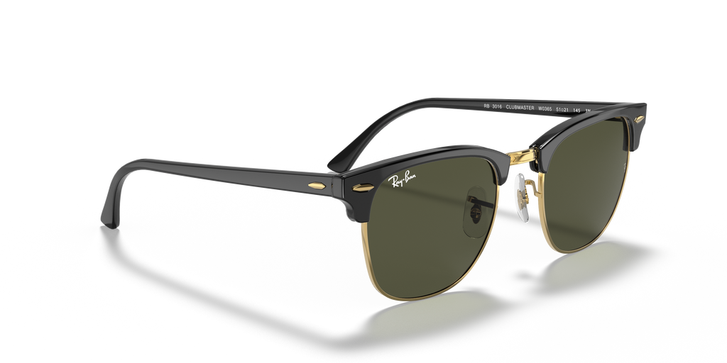 Ray-Ban® CLUBMASTER BLACK ON ARISTA G-1 in Black On Gold