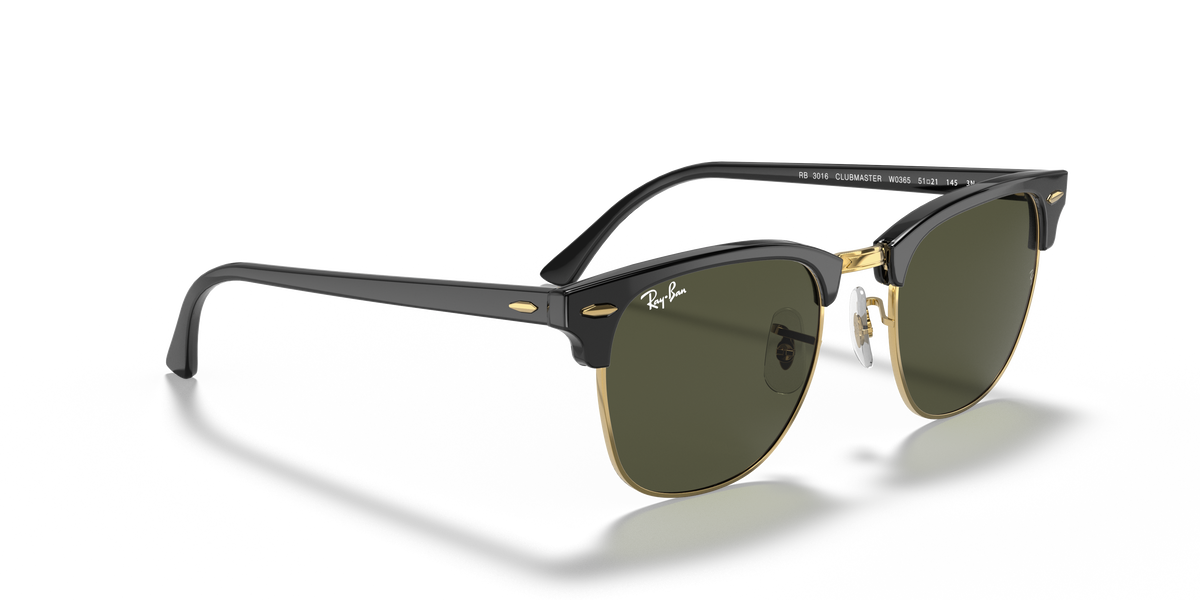 Ray-Ban® CLUBMASTER BLACK ON ARISTA G-1 in Black On Gold