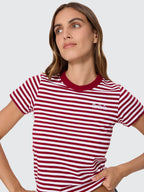 Thrills Co Primitive Stripe Boy Tee - Sour Cherry Stripe in Sour Cherry Stripe